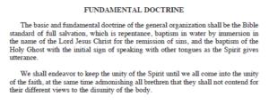 2022 Articles of Faith Fundamental Doctrine