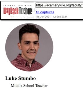 Luke Stumbo Middle School Teacher