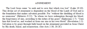 2022 Articles of Faith Atonement