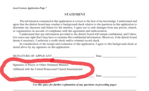 UPCI Local License Application Page 7